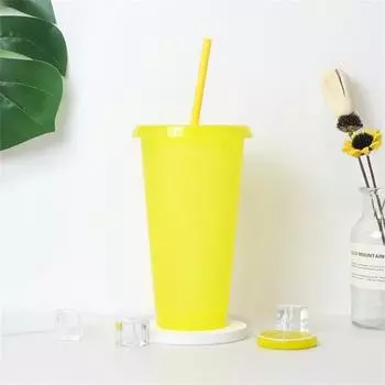 Yousheng 710 мл соломенная чашка блестящая брызгозащищенная меняющая цвет студенческая соломенная питьевая чашка посуда для питья бытовые принадлежности фиолетовый