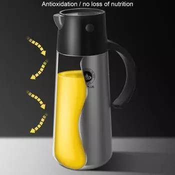 Yousheng 750 мл бутылка для масла герметичная большая емкость из нержавеющей стали автоматическое открывание закрывание горшок для уксуса кухонный гаджет чёрный