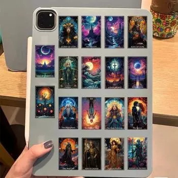 Yousheng 78 шт. наклейки Таро каракули ПВХ водонепроницаемые устойчивые к выцветанию DIY наклейки для ноутбука и багажа яркие цвета наклейки для карт Таро 1 Set