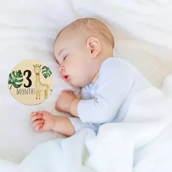 Yousheng 7 шт. детские карточки с вехами на месяц, прочная деревянная сувенирная карта с гладкой поверхностью для запечатления драгоценных моментов 7pcs