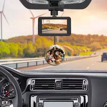 Yousheng 7 шт. Рождественские украшения для сцены Рождества Христова, акриловые подвески для рождественской елки, украшения для дерева, стены, окна, автомобиля Unilateral