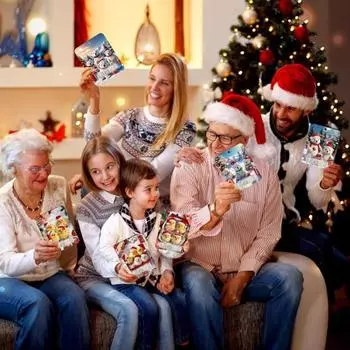 Yousheng 8 шт. рождественские украшения для держателей денег с двухсторонним скотчем, мультяшный узор, дизайн, рождественский декор, подвески D