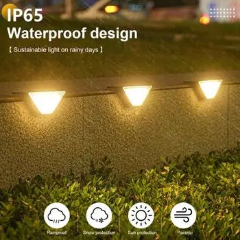 Yousheng 8 шт. солнечные ступенчатые светильники наружное водонепроницаемое освещение супер яркое высокое люмен автоматическое включение/выключение солнечные палубные светильники наружный декор 8pcs