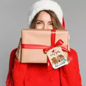 Yousheng 8 шт. в упаковке, рождественские держатели для денег, праздничные украшения для карточек для детей, рождественский держатель для денег, подвесной зажим для денег для украшения елки 8pcs