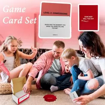 Yousheng 99Pcs игровые карты для начала разговора Компактный дизайн многоразовые игры с вопросами для углубления связи игровые карты красный