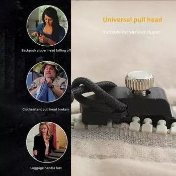 Yousheng 9 Pcs Universal Zipper Puller Quick Installation Removable Zipper Head No Sewing Zipper Repair Zipper Puller Replacement for Coats Jackets 9pcs