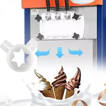Yousheng 9 шт. 32 мм насадка для глазури универсальная легко моется внутренний диаметр 29 мм разнообразные узоры часть машины для мороженого бар инструменты белый
