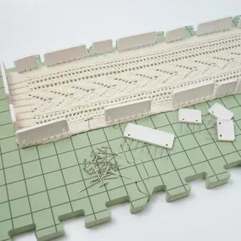 Yousheng 9 шт. Вязание Блокировочные коврики Двусторонние Дизайн CM и дюймов Пенопластовые Блокировочные доски Ремесленные Проекты Блокировочные коврики для Вязание крючком зелёный