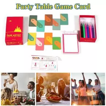 Yousheng A Fake Artist отправляется в Нью-Йорк. Игра-рисунок для рождественских подарков или Тайного Санты. Для 5-10 игроков. красный