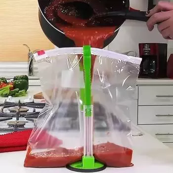 Yousheng Adjustable Bag Holder Stand Plastic Freezer Bag Racks Expandable Freezer Organizer for Batch Cooking And Meal Planning чёрный