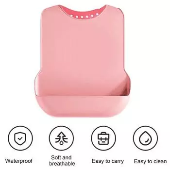 Yousheng Adult Bibs Большой силиконовый взрослый нагрудник для еды Регулируемый водонепроницаемый протектор одежды для пожилых мужчин женщин пожилых людей S чёрный