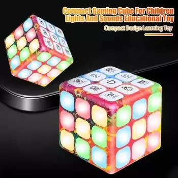 Yousheng электрическая развивающая игрушка-куб со светомузыкой 7 режимов тренировка концентрации внимания головоломка интерактивная светящаяся игрушка-куб для малышей мальчиков девочек подарок
