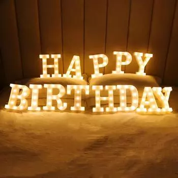 Yousheng алфавит светодиодный буквенный ночник лампа открытый домашний клуб свадьба декор стены M