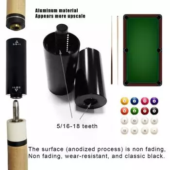 Yousheng алюминиевый бильярдный кий, удлинитель, сверхмощный снукер, бильярдный кий, удлинитель среднего вала, адаптер, ручка, аксессуары для бильярда A