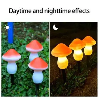 Yousheng энергосберегающий индукционный светильник IP65 водонепроницаемый ландшафтный светильник из смоляного корпуса гриб светодиодный солнечный светильник для газона садовые принадлежности теплый белый