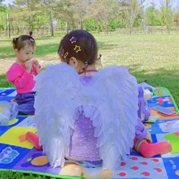 Yousheng Angel Wing Handmade Feather Fairy Wing Girls Dance Party Cosplay Costume для взрослых и детей, повседневная одежда, маскарадный карнавальный аксессуар