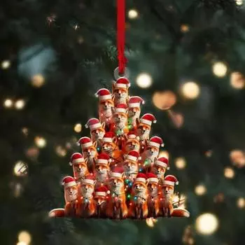Yousheng Animal Рождественская елка Подвеска Акриловые Сложенные Животные Дерево Украшение Мультяшные Животные Украшения для Праздничного Декора Подарков Cock