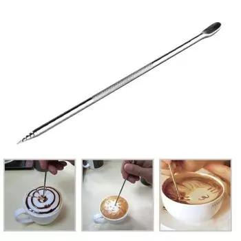 Yousheng Art Pen булавка для латте кофейная гирлянда игла из нержавеющей стали капучино поворотный инструмент безвкусный молочный контейнер окрашенные инструменты для латте кофе 1pc
