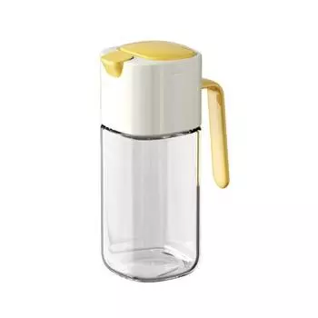 Yousheng Automatic Oil Dispenser Bottle 500ml One-Touch Opening Hands-Free Glass Oil Bottle with Drip-Free Spout Leakproof Sauce Cruet for Olive Oil белый