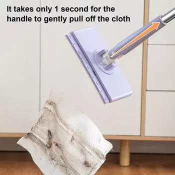 Yousheng Автоматическая мини-швабра для уборки пыли без помощи рук с вращающейся на 360 градусов головкой Одноразовая швабра для пола D фиолетовый