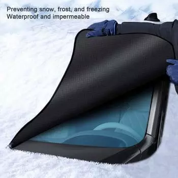Yousheng Автомобильный солнцезащитный козырек, устойчивый к ультрафиолетовому излучению, водонепроницаемый, универсальный, простая установка, защита лобового стекла, автомобильный чехол для снега XL