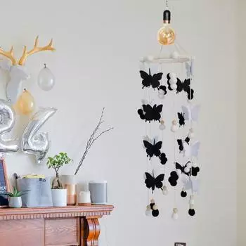 Yousheng Бабочка Помпон Подвесное украшение Детская кроватка Мобильный дом Офис Детская гостиная Ручная работа Бабочка Ветер Чим Украшение Подвеска