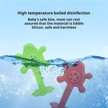 Yousheng Baby Rattle Игрушка для прорезывания зубов Погремушка из пищевого силикона для младенцев Удобная в использовании Чистая Развивает моторику Детская игрушка для сенсорного развития жёлтый