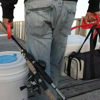 Yousheng Bag Carrier Эргономичное ручное устройство против защемления уменьшает давление на пальцы Переноска сумок для покупок Чемоданов Портативный дорожный переносчик тяжелых предметов красный