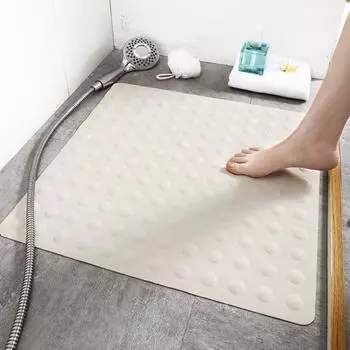Yousheng Bathroom Shower Pad with Massage Function Присоска для ванны Прокладка для ванны Противоскользящая защита для душа, ванной, туалета Трещиностойкий коврик для ванны Rectangle бежевый