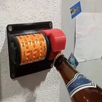 Yousheng Beer Bottle Opener Wall Mounted Bottle Cap Remover with Digital Counter Beer Drinking Accessory for Bar Kitchen