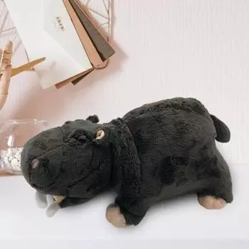 Yousheng Бегемот плюшевая игрушка мягкая игрушка зоопарк семья кукла милый бегемот подарок для детей универсальная декоративная подушка Hippo