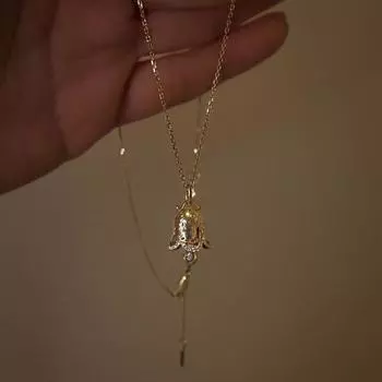 Yousheng Bell Подвеска Ожерелье для женщин Мини Jingle Bell Подвесной воротник Ретро Ювелирные изделия Подарки для дочери Лучшие друзья A