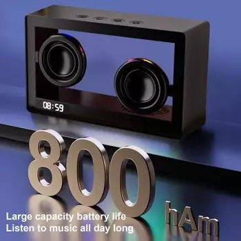 Yousheng беспроводной прозрачный динамик музыкальный плеер портативный перезаряжаемый Bluetooth-совместимый музыкальный динамик с подсветкой чёрный