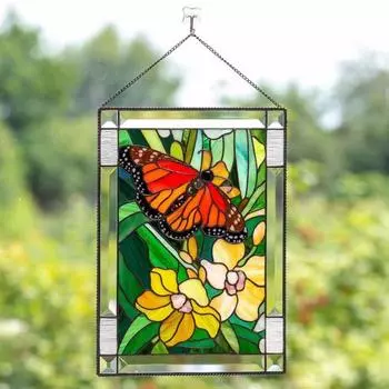 Yousheng Bird Настенная художественная подвеска для украшения дома широко использует витражные акриловые оконные завесы Товары для дома B