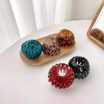 Yousheng Birds Nest Hair Clips Women Hair Claw Clamps Bun Makers Expandable Ponytail Holder Comb Hair Bands for Curly Hair Thin Thick Hair армия зеленый