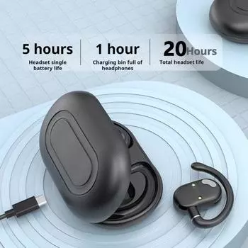 Yousheng Bluetooth-compatible Earphones Stereo Sound Touch Control Waterproof Noise Cancelling Wide Compatibility Wireless Headphones чёрный