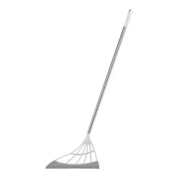 Yousheng Broom with Silicone Brush Heads Stainless Steel Rods Easy Assembly Interior Surface Cleaner Cleaning Tool