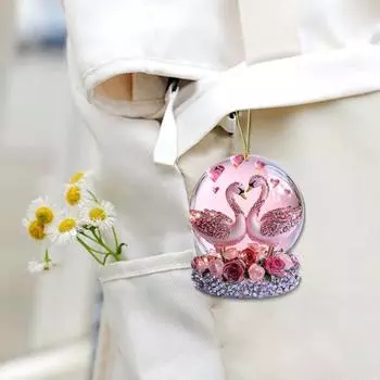 Yousheng Bunny Swan автомобильный кулон пасхальный стразы 2D плоский акриловый брелок сумка подвеска акриловое зеркало заднего вида автомобиля аксессуары для женщин и девочек A