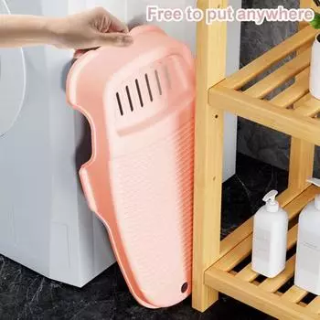 Yousheng Бытовая доска для мытья рук с раковинами для мыла, дренажными отверстиями, нескользящей конструкцией, усиленным дном, портативным инструментом для стирки S серый