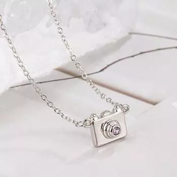 Yousheng Camera Ожерелье Фотограф Камера Подвеска Чокер Ювелирные Изделия Подарок для Фотографов Журналистов Путешественников Любителей Селфи серебряный