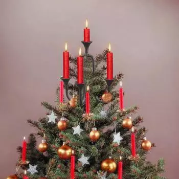 Yousheng Candelabra Tree Toppers Рождественская елка Toppers Подсвечник из смолы Рождественский канделябр Toppers Украшения для праздничного декора чёрный