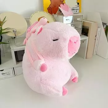 Yousheng Capybara Plush Turtle Backpack с застежкой-молнией Kawaii мягкая игрушка Capybara Plush Doll Gift для детей 25 cm A