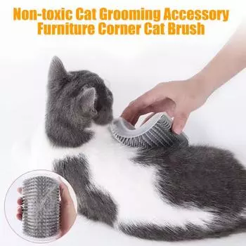 Yousheng Cat Self Groomer настенный стол ножки угловой массажный гребень кошачья когтеточка щетка для груминга зоотовары для домашних кошек синий