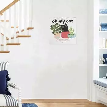 Yousheng Cat Wall Calendar 2025 Cute Cat Wall Hanging Decoration Holidays Birthdays Reminder Daily Schedule Planner for Home Office Decor A