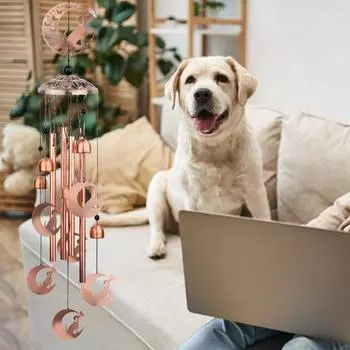 Yousheng Cat Wind Chime Уличный домашний ловец ветра для кошек Украшение Металлический мемориальный колокольчик для кошек для сада, патио, домашнего декора A