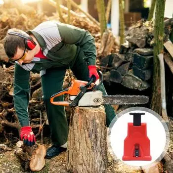 Yousheng Chainsaw Sharpener Универсальный точильный станок для цепей бензопил Портативный быстрозатачиваемый точильный камень для цепей 14/16/18/20 дюймов жёлтый