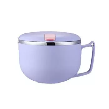 Yousheng Чаша для лапши Yousheng 900 мл/1200 мл с крышкой, ручка с защитой от ожогов, сливное отверстие, японский стиль, чаша для рамэна с двойными стенками, кухонный инструмент, ежедневное использование B