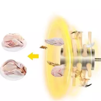 Yousheng Chicken Plucker Машина для ощипывания птицы Машина для ощипывания перьев из нержавеющей стали с резиновыми пальцами Простой и безопасный инструмент для ощипывания птицы A