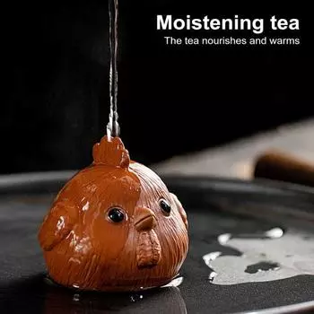 Yousheng Chicken Tea Pet ручной работы фиолетовый песочный чайный сервиз украшение милая реалистичная игрушка цыпленок ароматное украшение для домашнего декора чёрный