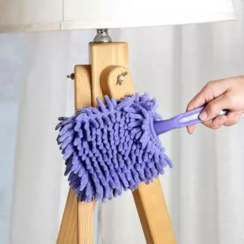 Yousheng Чистящая тряпка с гибкой складной ручкой Синельная тряпка Износостойкая мягкая чистящая щетка для домашнего автомобиля фиолетовый
